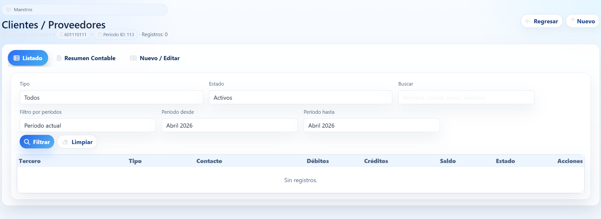 Clientes y proveedores