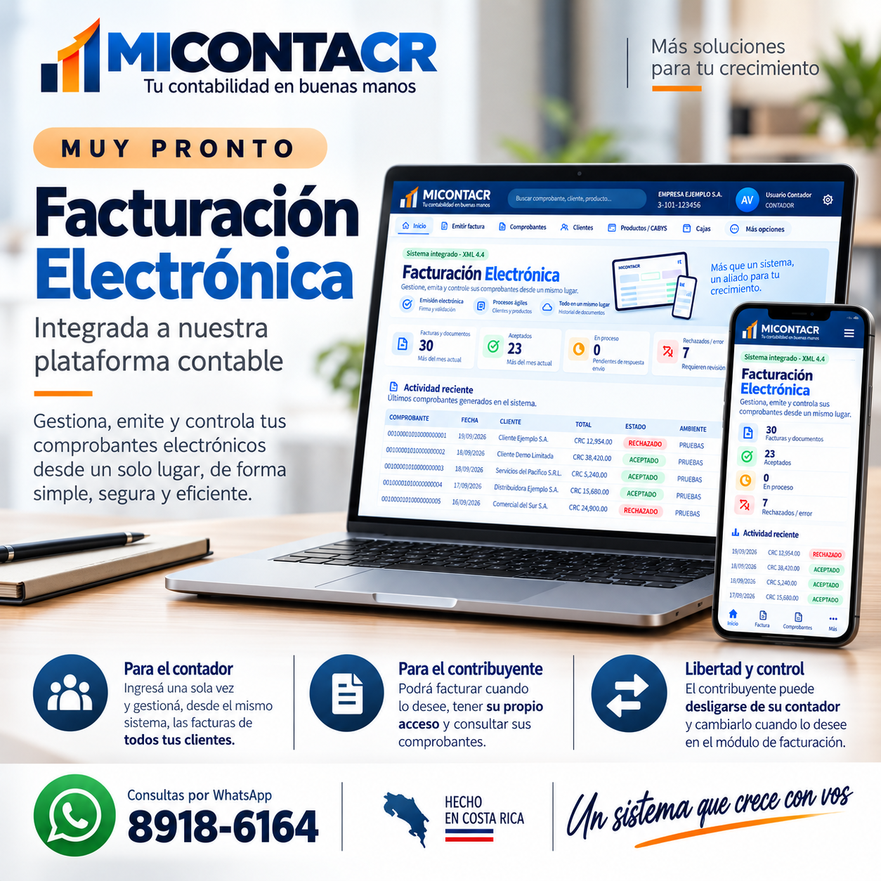 Facturación electrónica integrada a MICONTACR