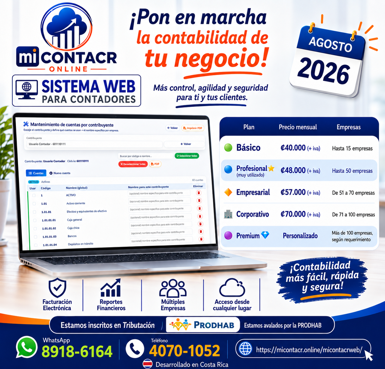 Planes MICONTACR agosto 2026